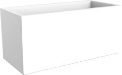 Elho Vivo Matt Finish Lang Wielen 90 - Grote Staande Plantenbak Voor Binnen & Buiten - Gemaakt Van Gereycled Plastic - L 39 X W 88 X H 41 Cm - Wit -Gardena Winkel 1200x744