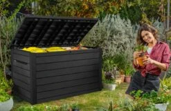 Keter Ontario Opbergbox - 870L - 147x83x86cm - Grafiet -Gardena Winkel 1200x783