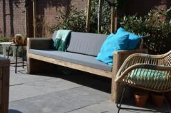 Wood4you - Tuinbank - Ameland - 'Doe Het Zelf' Bouwpakket Steigerhout 152Lx72Hx57D Cm - Incl Kussen -Gardena Winkel 1200x794 1