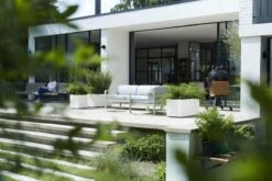 Elho Vivo Structure Finish Lang 90 - Plantenbak Voor Binnen & Buiten - Ø 88 X H 41 - Wit -Gardena Winkel 1200x800 154