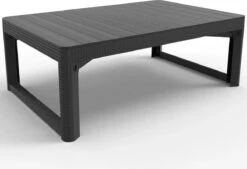Allibert Lyon Tuintafel - 116x71,5x66/40 Cm - Grafiet -Gardena Winkel 1200x820