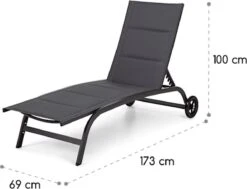 Blumfeldt Limala Tuinstoel - Ligstoel - Relaxstoel - Rugleuning In 6 Standen Verstelbaar - 2 Vielen - Draagkracht: Max. 150 Kg 11 Blumfeldt Limala Tuinstoel - Ligstoel - Relaxstoel - Rugleuning In 6 Standen Verstelbaar - 2 Vielen - Draagkracht: Max. 150 Kg -Gardena Winkel 1200x918