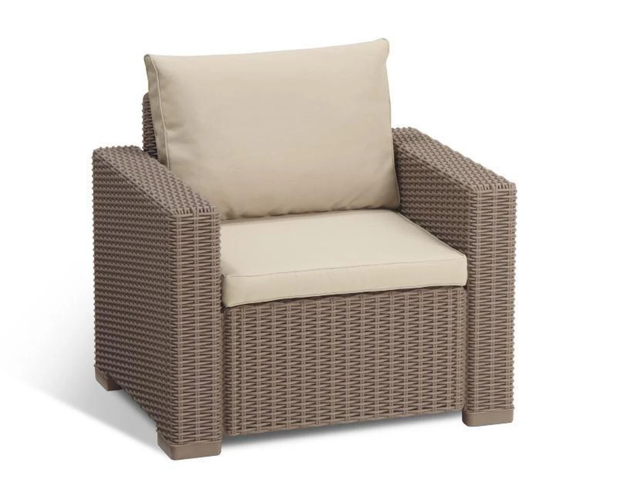 Allibert California Loungeset - 5 Personen - Cappuccino 2 Allibert California Loungeset - 5 Personen - Cappuccino - Afbeelding 2