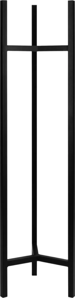 QUVIO Plantenstandaard Inclusief Pot - Staande Plantenbak - Metaal - Plantenbak - Plantenhouders - Planten Zuilen - Voor Buiten - Bloempot - 22 X 22 X 90 Cm - Zwart -Gardena Winkel 304x1200 1