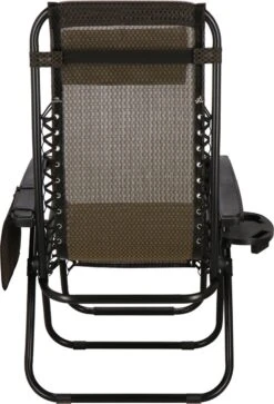 Springos Tuinstoel | Ligstoel | Opvouwbaar | Verstelbaar | Ergonomische Hoofdsteun | Bruin / Zwart -Gardena Winkel 816x1200