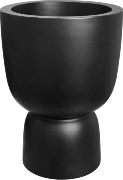 Elho Pure Coupe 41 - Bloempot Voor Binnen & Buiten - Ø 41.3 X H 57.9 Cm - Zwart/Zwart -Gardena Winkel 824x1200