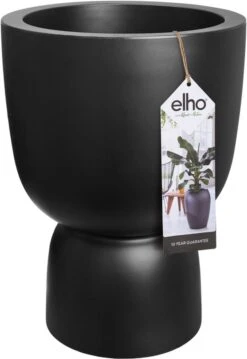 Elho Pure Coupe 41 - Bloempot Voor Binnen & Buiten - Ø 41.3 X H 57.9 Cm - Zwart/Zwart -Gardena Winkel 825x1200 1