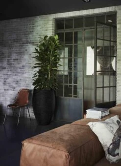 Capi Europe - Vaas Elegant Deluxe Rib NL - 56x84 - Zwart - Voor Binnen En Buiten - KBLR1132 -Gardena Winkel 873x1200