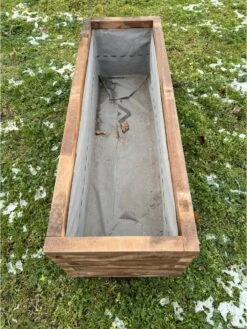 AMISHOUT - Plantenbak Van Balkjes 120x40x40 Cm - Bruin -Gardena Winkel 902x1200