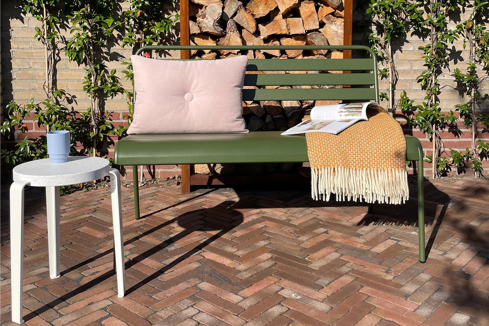 Gardena Winkel -Gardena Winkel maximavida metalen tuinbank max 120 cm olijfgroen 2